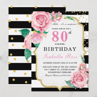 Invitaciones para una fiesta de cumpleaños número