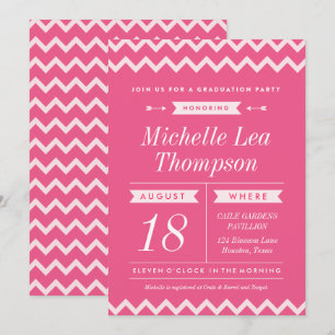 Invitaciones para una fiesta de graduación con est