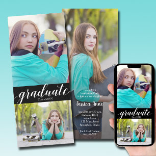Invitaciones para una fiesta de graduación multifo
