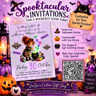 Invitaciones para una Fiesta de Halloween Espeluzn