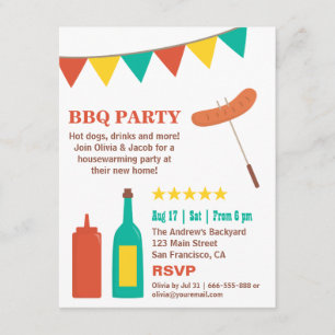 Invitaciones para una fiesta de inauguración de ca