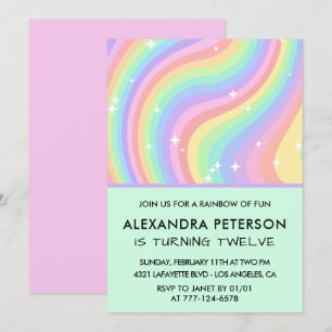 Invitaciones pastel para cumpleaños número 12 con 
