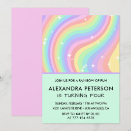 Invitaciones pastel para cumpleaños número 4 de ar