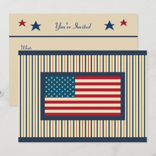 Invitaciones Patrióticas Bandera Americana