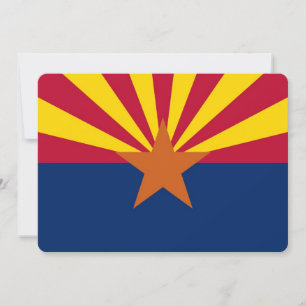 Invitaciones patrióticas con bandera de Arizona
