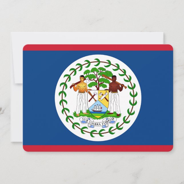 Invitaciones patrióticas con bandera de Belice (Anverso)