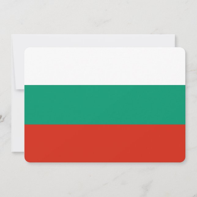 Invitaciones patrióticas con bandera de Bulgaria (Anverso)