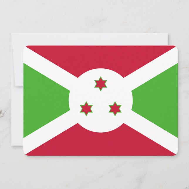 Invitaciones patrióticas con bandera de Burundi (Anverso)
