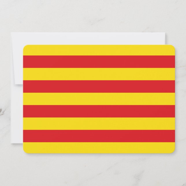 Invitaciones patrióticas con bandera de Cataluña (Anverso)
