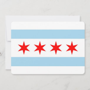 Invitaciones patrióticas con Bandera de Chicago