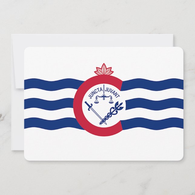 Invitaciones patrióticas con bandera de Cincinnati (Anverso)