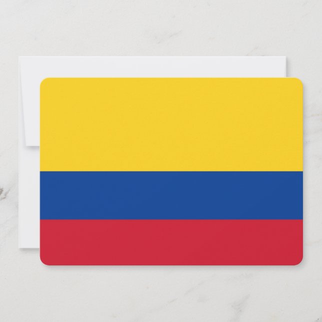Invitaciones patrióticas con bandera de Colombia (Anverso)