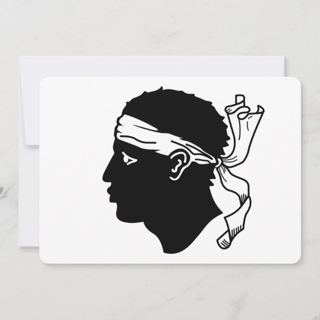 Invitaciones patrióticas con bandera de Córcega (Anverso)