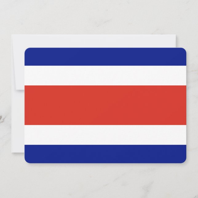 Invitaciones patrióticas con bandera de Costa Rica (Anverso)
