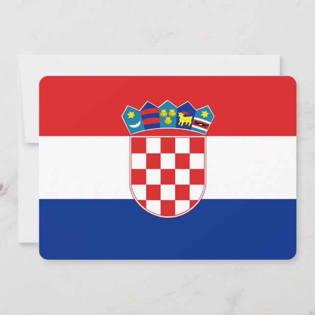 Invitaciones patrióticas con bandera de Croacia (Anverso)