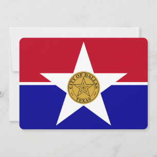Invitaciones patrióticas con Bandera de Dallas