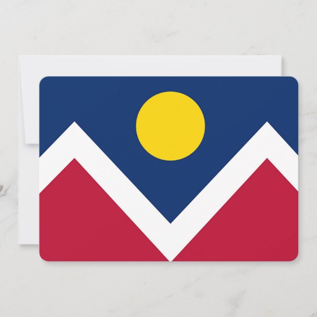 Invitaciones patrióticas con bandera de Denver (Anverso)