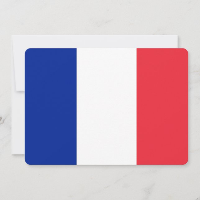Invitaciones patrióticas con bandera de Francia (Anverso)