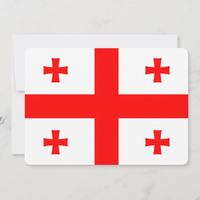Invitaciones patrióticas con bandera de Georgia (Anverso)