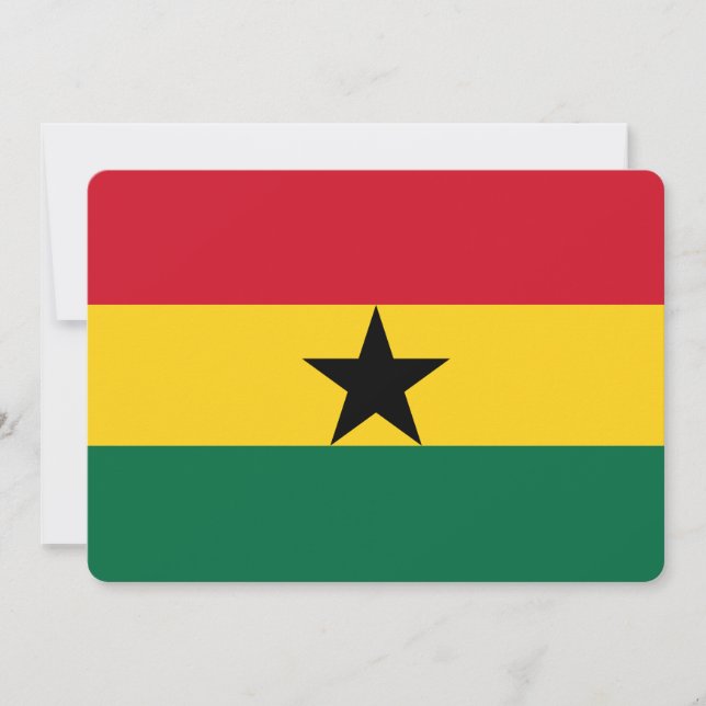 Invitaciones patrióticas con bandera de Ghana (Anverso)
