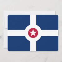 Invitaciones patrióticas con bandera de Indianápol