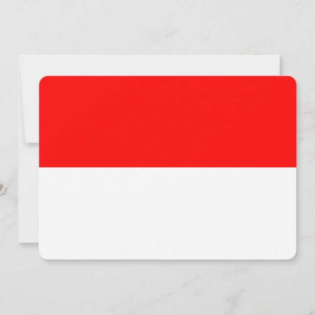 Invitaciones patrióticas con bandera de Indonesia (Anverso)