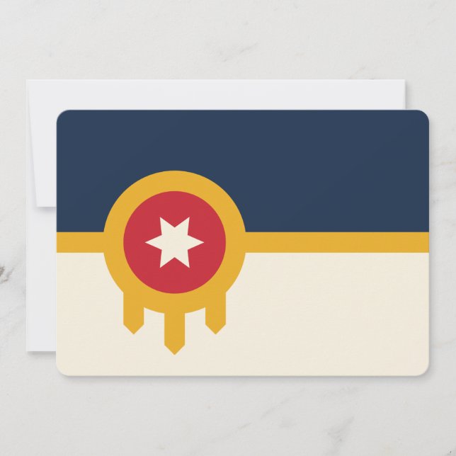 Invitaciones patrióticas con bandera de la ciudad  (Anverso)