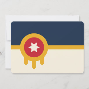 Invitaciones patrióticas con bandera de la ciudad 