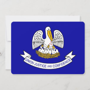 Invitaciones patrióticas con bandera de Luisiana