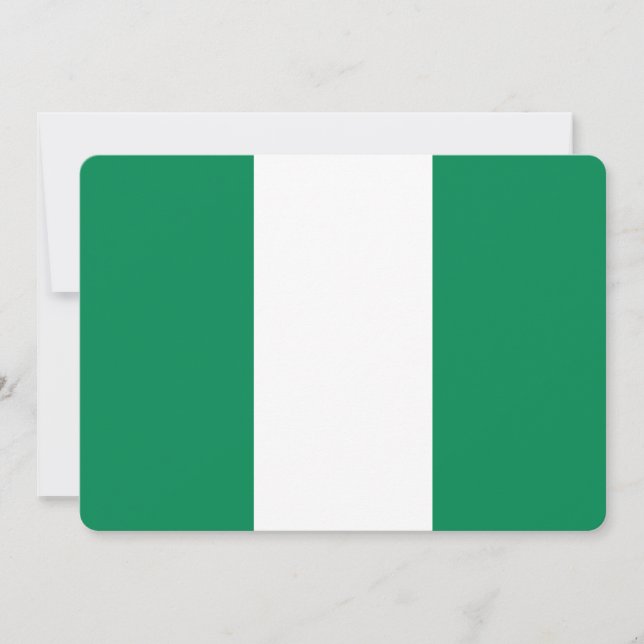 Invitaciones patrióticas con bandera de Nigeria (Anverso)