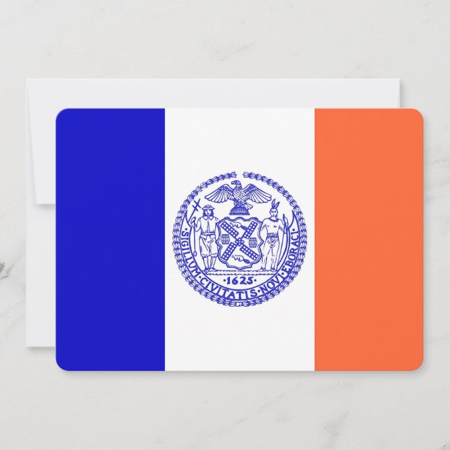 Invitaciones patrióticas con bandera de Nueva York (Anverso)