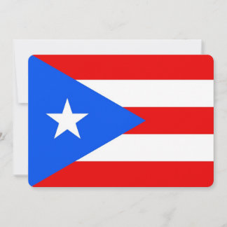 Invitaciones patrióticas con bandera de Puerto Ric