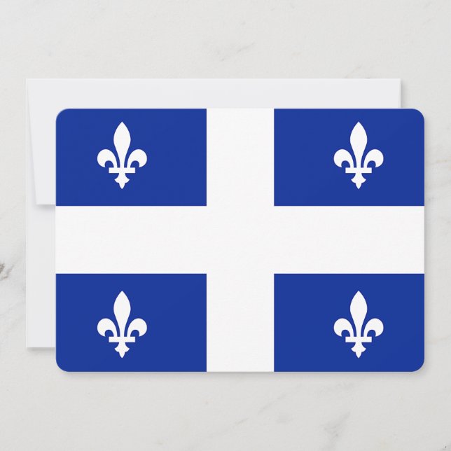 Invitaciones patrióticas con bandera de Quebec (Anverso)