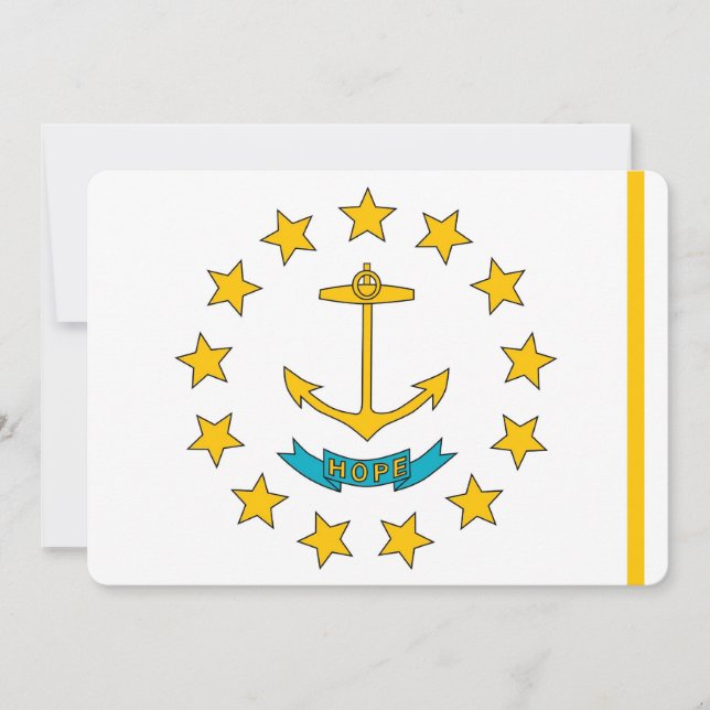Invitaciones patrióticas con bandera de Rhode Isla (Anverso)