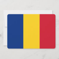 Invitaciones patrióticas con bandera de Rumania