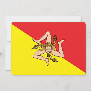 Invitaciones patrióticas con bandera de Sicilia, I