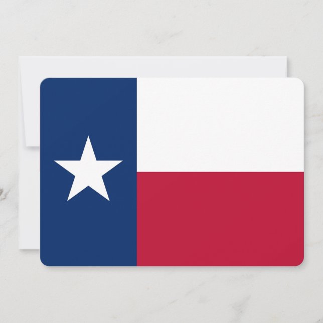 Invitaciones patrióticas con bandera de Texas (Anverso)
