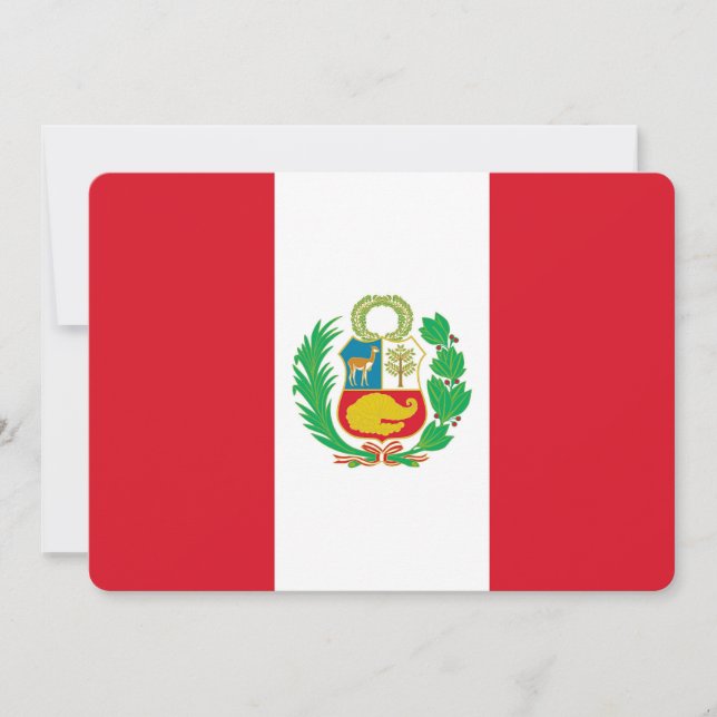 Invitaciones patrióticas con bandera del Perú (Anverso)