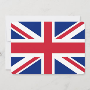 Invitaciones patrióticas con bandera del Reino Uni