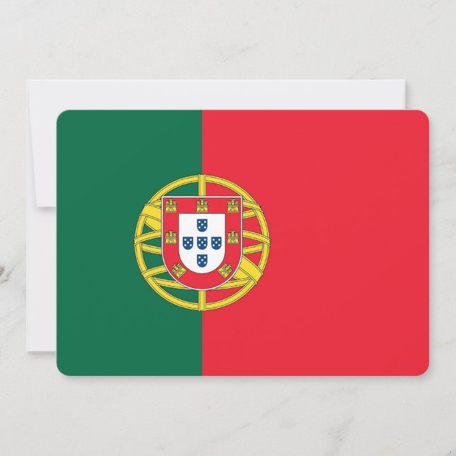 Invitaciones patrióticas con bandera portuguesa (Anverso)