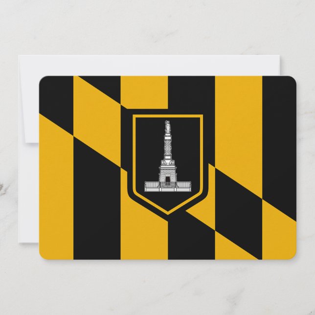 Invitaciones patrióticas con la bandera de Baltimo (Anverso)