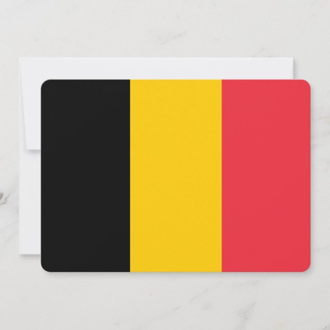 Invitaciones patrióticas con la bandera de Bélgica (Anverso)