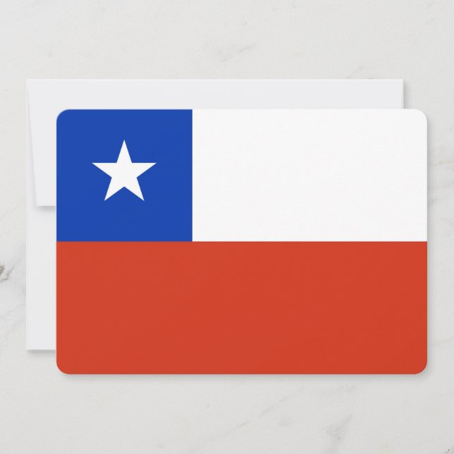 Invitaciones patrióticas con la bandera de Chile (Anverso)
