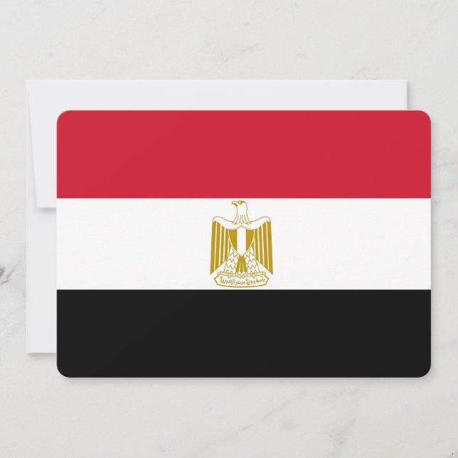 Invitaciones patrióticas con la bandera de Egipto (Anverso)
