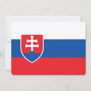Invitaciones patrióticas con la bandera de Eslovaq