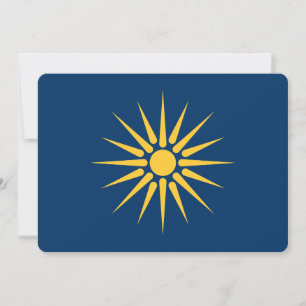 Invitaciones patrióticas con la bandera de Macedon