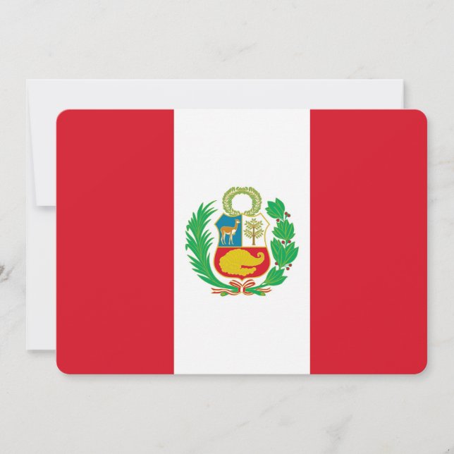 Invitaciones patrióticas con la bandera de Perú (Anverso)