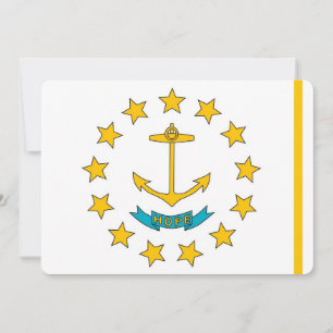 Invitaciones patrióticas con la bandera de Rhode I