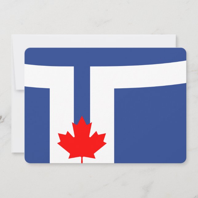 Invitaciones patrióticas con la bandera de Toronto (Anverso)