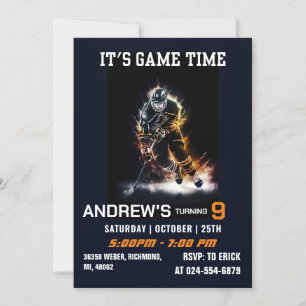 Invitaciones personales de cumpleaños al hockey so